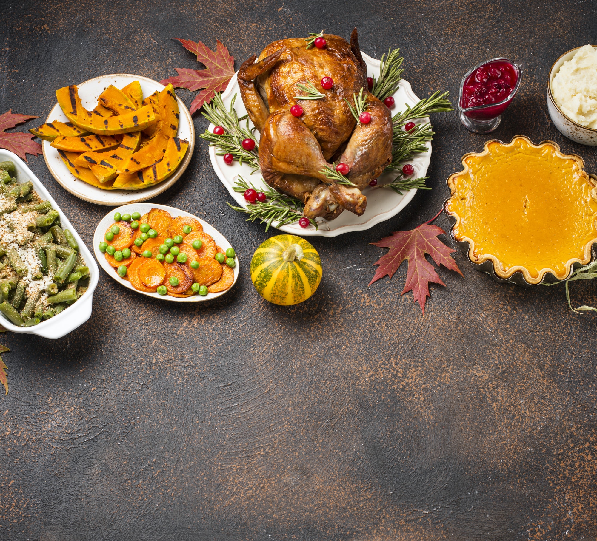 Thanksgiving Day traditional festive dinner